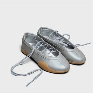 adidas Silver and Tan Women's Sneakers